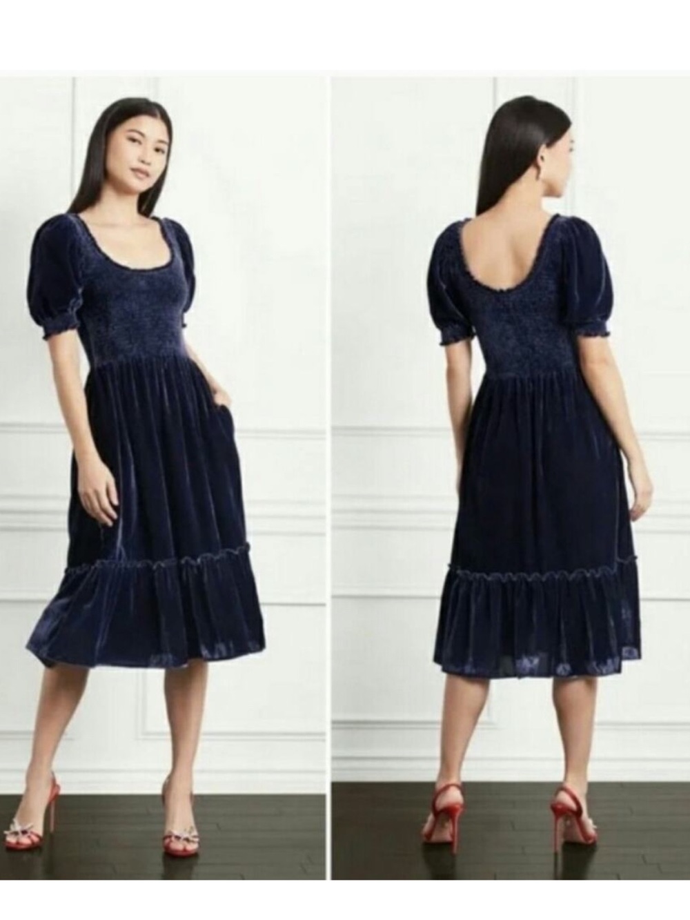 Hill House Louisa Nap Dress in Blue Velvet